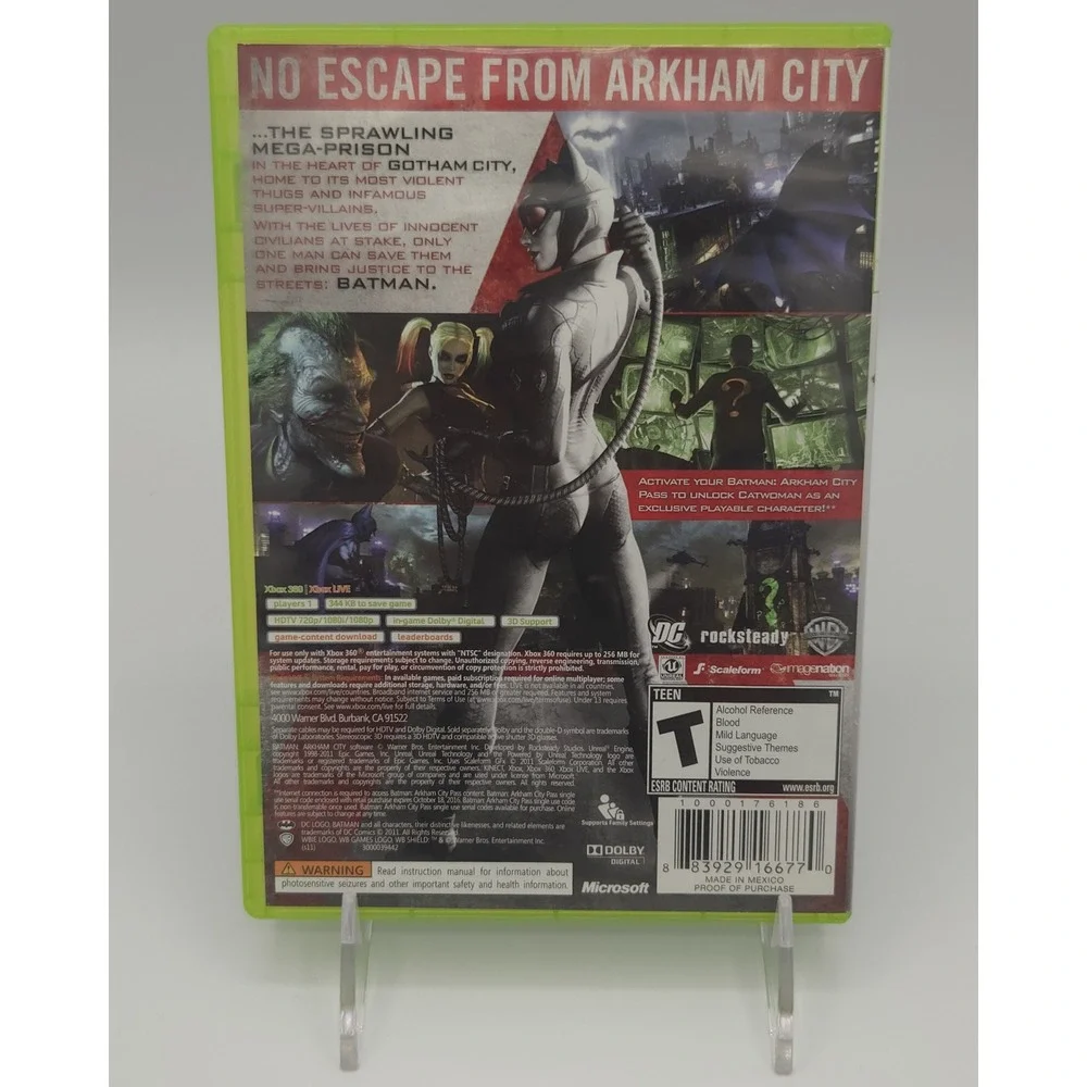 Batman Arkham City Xbox 360 Video Game NTSC Rocksteady DC Comics